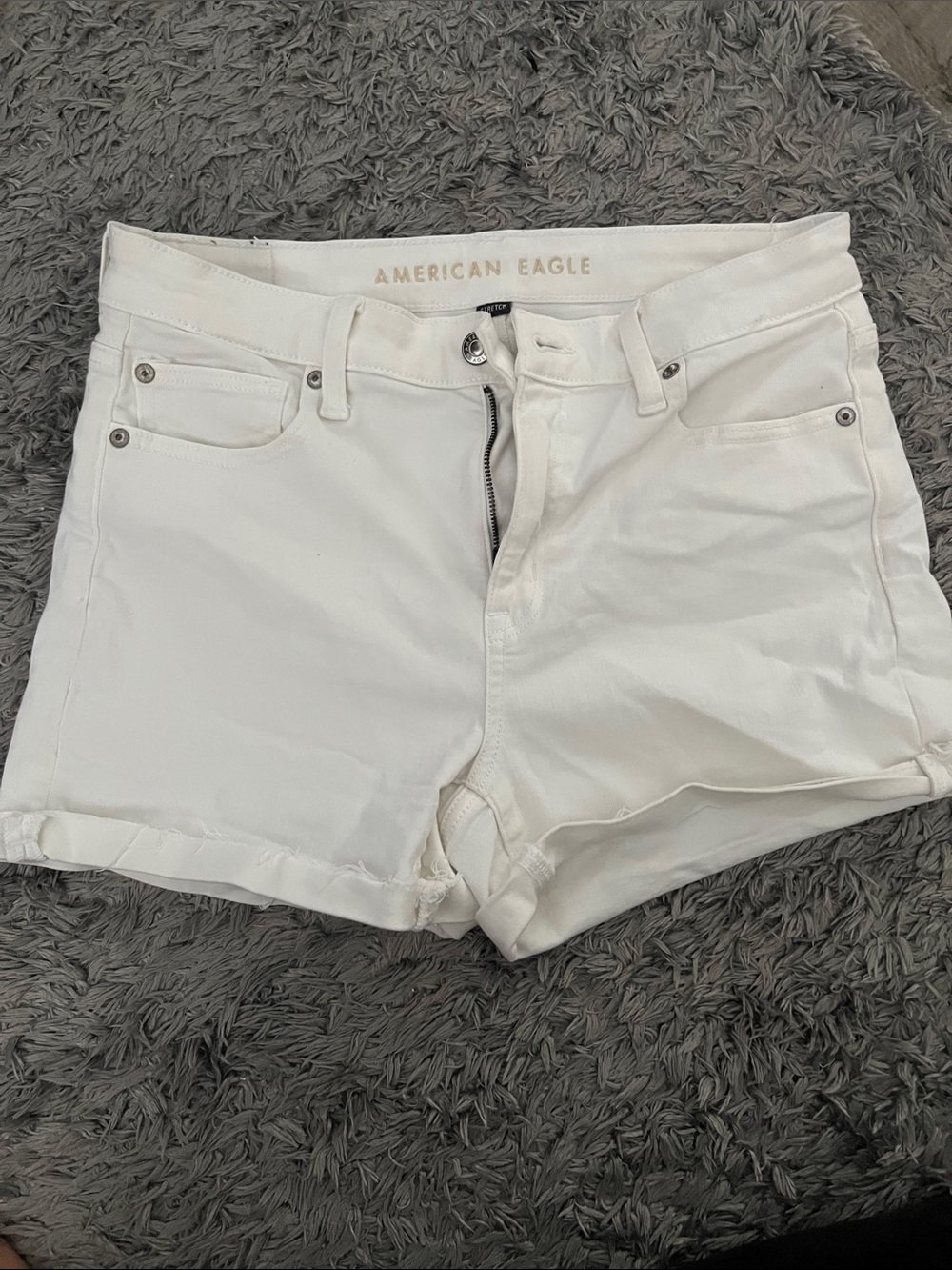 American Eagle Outfitters White Denim Jean Shorts